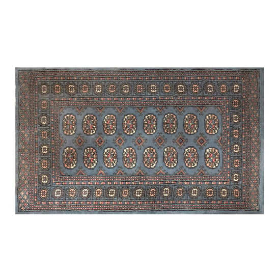 Bokhara 60x90cm Hand-Knotted Wool Rug In Blue