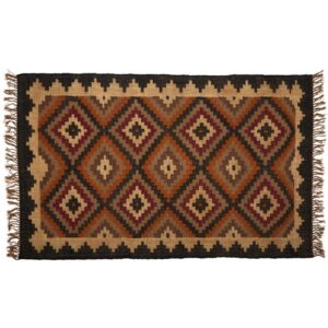 Botin Large Fabric Upholstred Aztec Rug In Multi-Colour