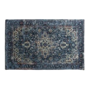 Iglezia Extra Large Fabric Upholstered Rug In Dark Teal
