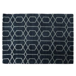Winchester Large Fabric Upholstered Rug In Charcoal